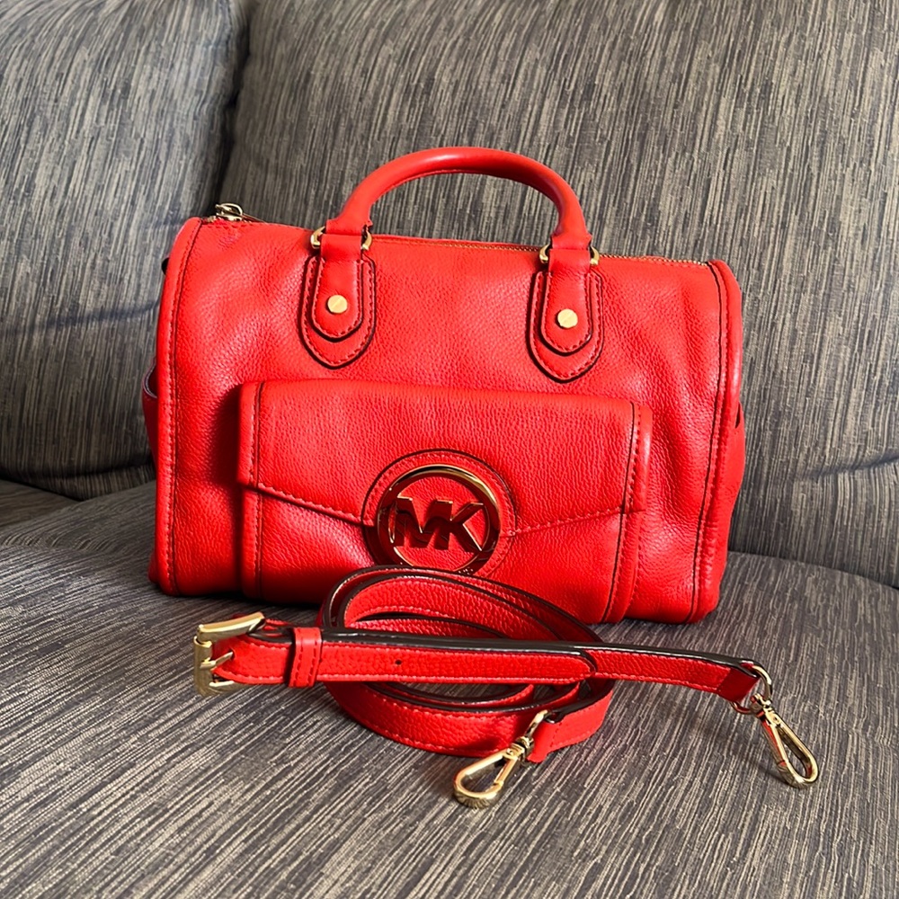 Michael Kors soft leather satchel bag